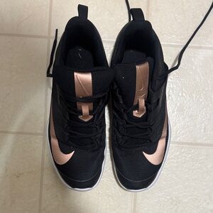 Nike Women's Black and Bronze Athletic Shoes tennis hard court shoes